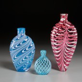 (3) NAILSEA FREE-BLOWN GLASS F