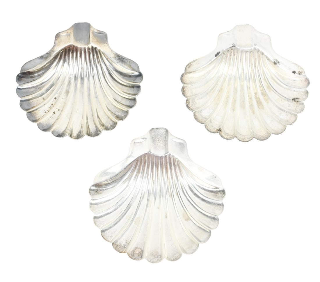 3 NAPIER STERLING SILVER SCALLOP