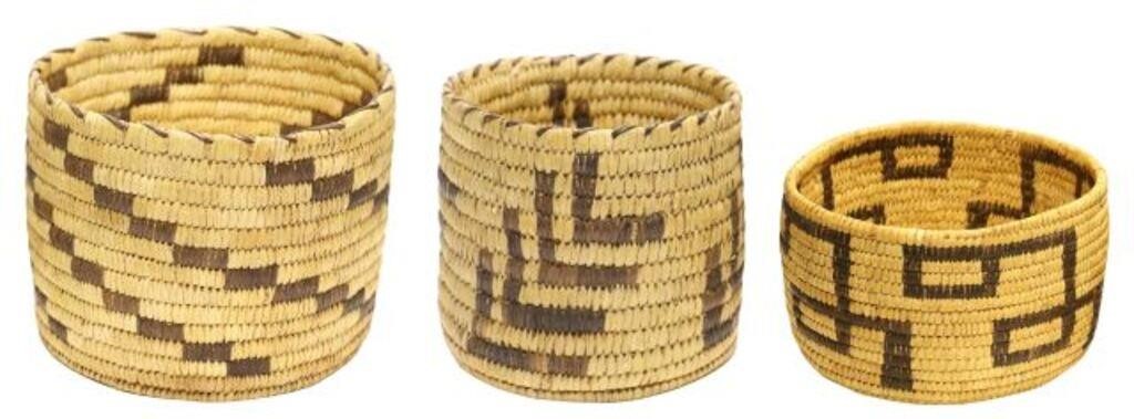 (3) NATIVE AMERICAN BASKETRY,