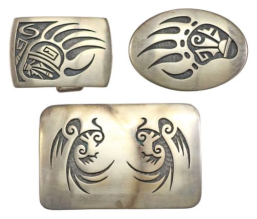 (3) NATIVE AMERICAN HOPI STERLING