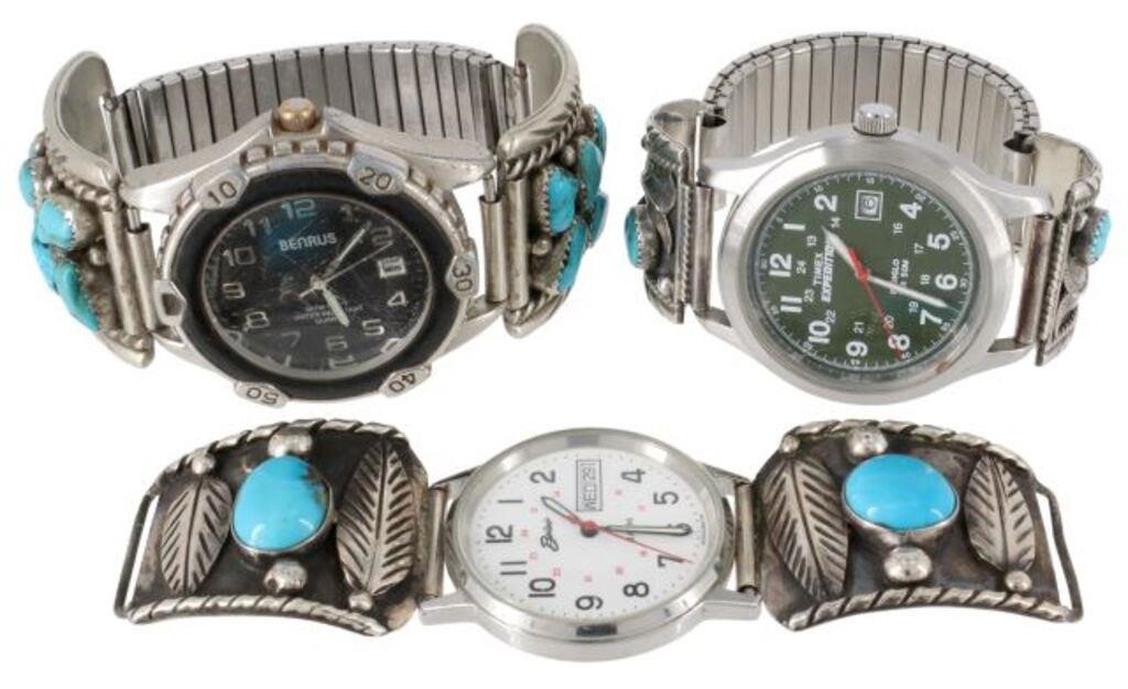 (3) NATIVE AMERICAN SILVER &