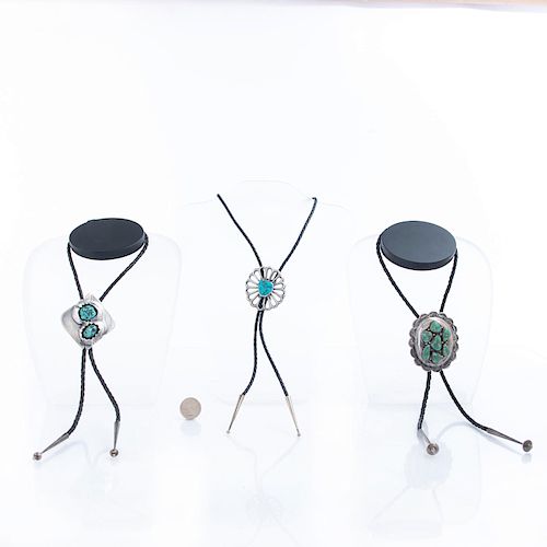 3 NATIVE AMERICAN SILVER AND