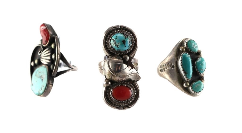 (3) NATIVE AMERICAN STERLING