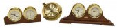 (3) NAUTICAL SHIP CLOCKS & BAR