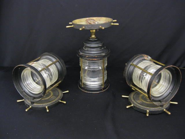 3 Nautical Style Lights lamp & pair