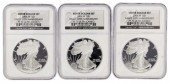 (3) NGC 2006W SILVER EAGLES, P