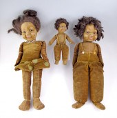 3 NORA WELLINGS FELT DOLLS: Tw