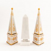 3 OBELISKS, PR. ITALIAN MAJOLI