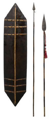 (3) OCEANA WOOD SHIELD ON STAND &