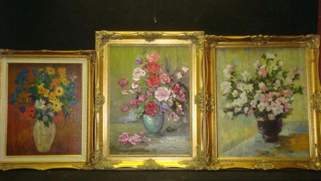 3 O/Cs Floral Still Lives in