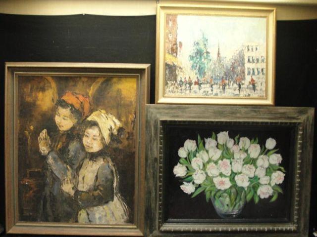 3 Oil Paintings. From a Larchmont