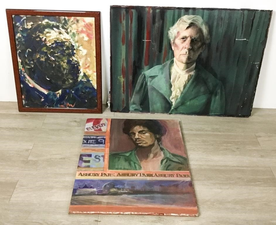 3 OIL PORTRAITSOn canvas, 30"H x