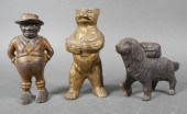 (3) OLD CAST IRON BANKSThree a