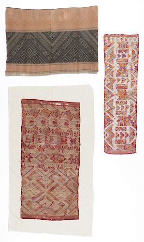 3 OLD LAO TEXTILESA weaving using