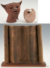 3 OLEN BRYANT CERAMIC SCULPTUR