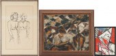 3 OLEN BRYANT ITEMS, DRAWING O