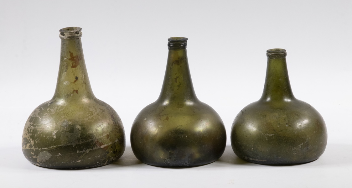 (3) ONION FORM WINE BOTTLES Lot