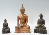 3 ORIENTAL METAL ALTAR BUDDHAS