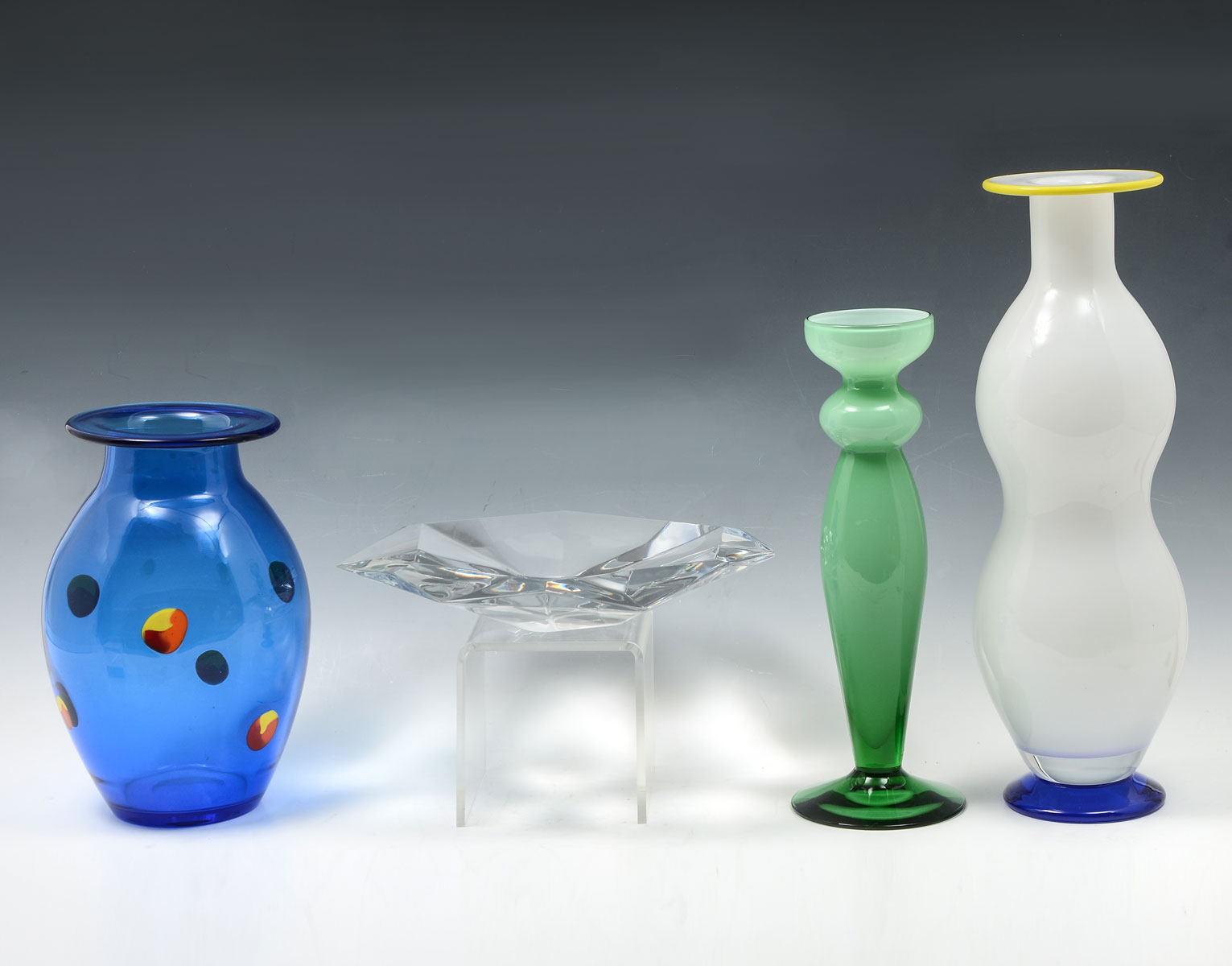 3 ORREFORS MODERNE VASES & 1