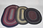 3 OVAL BRAIDED RUGS3 oval brai