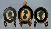 3 oval handcut silhouettes, 2