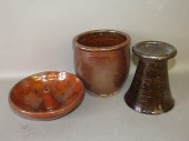 3 PA REDWARE ITEMSca. 1880; Tu