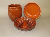 3 PA REDWARE VESSELSca. 1880;