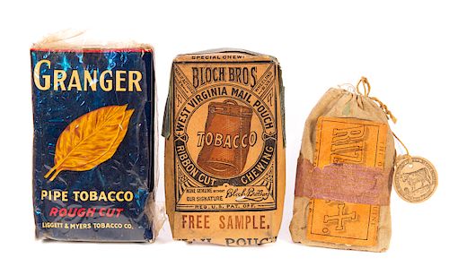 3 PACKS OF TOBACCO GRANGER BLOCH