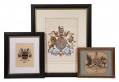 (3) PAINTED ENGLISH COATS OF A