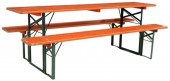 (3) PAINTED PINE & IRON FOLDIN