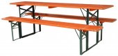 (3) PAINTED PINE & IRON FOLDIN