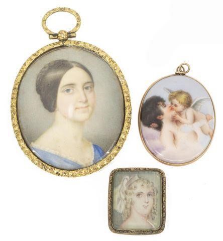 (3) PAINTED PORTRAIT MINIATURE