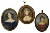 (3) PAINTED PORTRAIT MINIATURE
