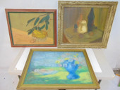 3 PAINTINGS, VARIOUS STILL-LIF