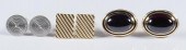 3 PAIR 14K CUFFLINKS1st pair: