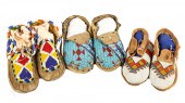 (3) PAIR OF NATIVE AMERICAN BE