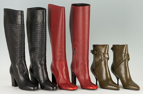 3 PAIRS BOTTEGA VENETA BOOTSThree