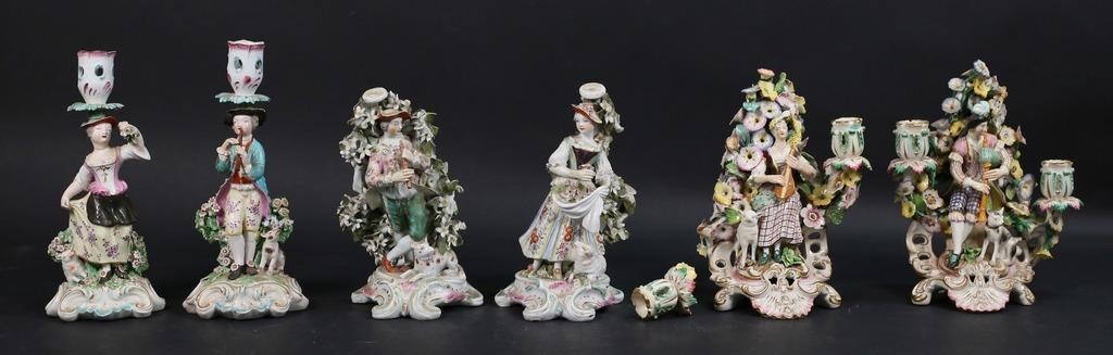 3 PAIRS CHELSEA STYLE PORCELAIN