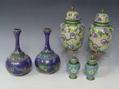 3 PAIRS CHINESE CLOISONNE VASE