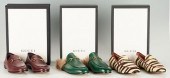 3 PAIRS GUCCI LEATHER LOAFERS