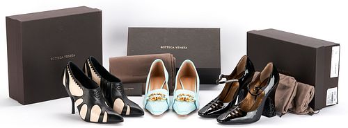 3 PAIRS OF BOTTEGA VENETA SHOES,