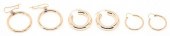 3 PAIRS OF LADIES' GOLD HOOP E