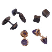 3 PAIRS OF SILVER & GOLD AGUIL