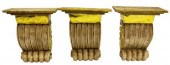 (3) PARCEL GILT SCROLLED BRACK