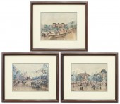 (3) PARIS STREET SCENE PRINTS