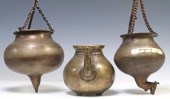 (3) PATINATED METAL COW&#039;S