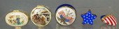 3 patriotic theme enameled box