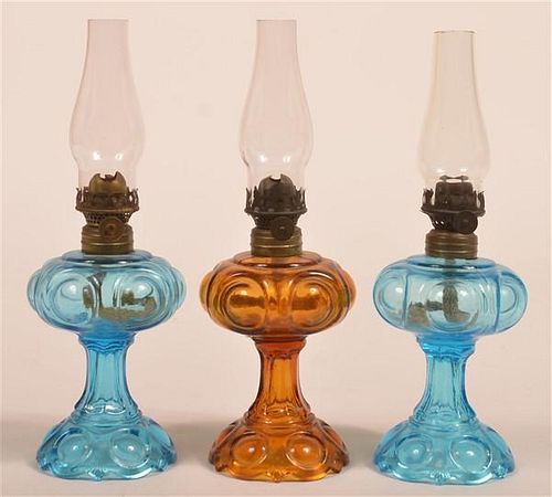 3 PATTERN ANTIQUE GLASS MINIATURE