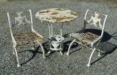 (3 PC) 1920'S CAST IRON PATIO