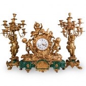(3 PC) 19TH CENT. FRENCH GILT
